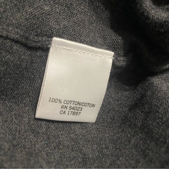 Banana Republic Gray Cotton 1/4 Zip Pullover Sweater - Picture 4 of 5